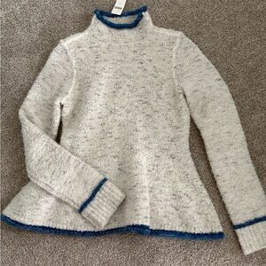 NWT Pilcro Anthropologie Turtleneck Sweater XS Ivory Speckled Knit